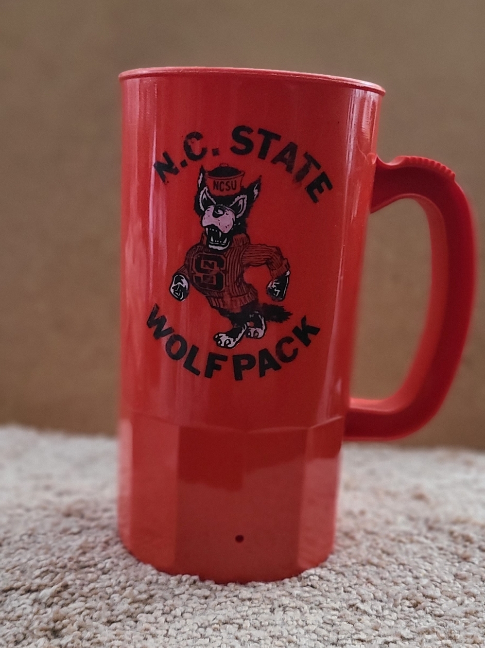 Vintage NC State Wolfpack Red Travel Mug